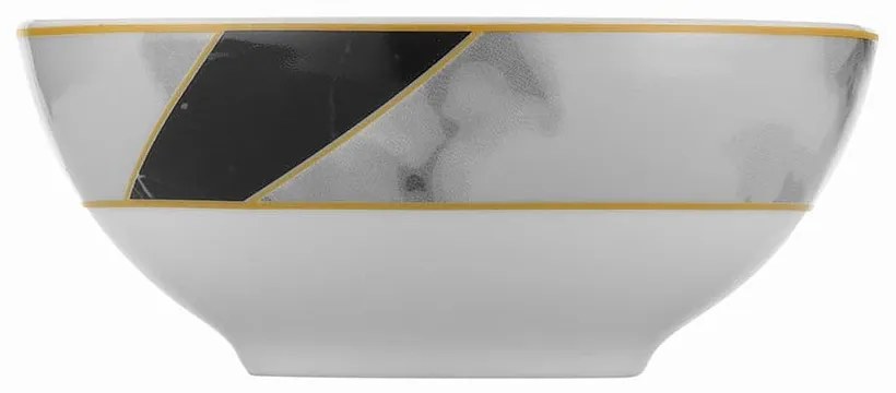 Set veselă 24 piese din porțelan Kütahya Porselen Black&amp;White