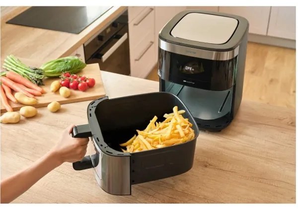 Friteuză cu aer cald Sencor 9 l 1700W/230V negru/crom mat