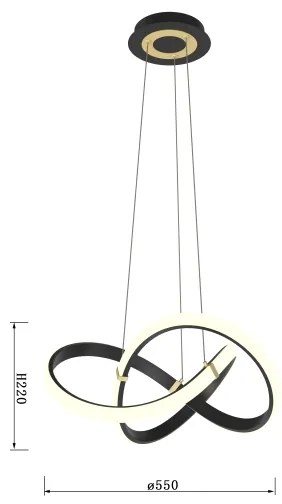 Lustră LED dimabilă pe cablu Wofi 6134-104 INDIGO LED/44W/230V