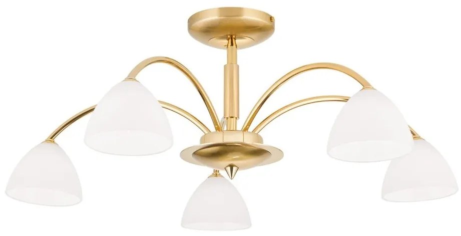 Lustra aplicata 5 brate elegant design modern OPALDESIGN, auriu mat