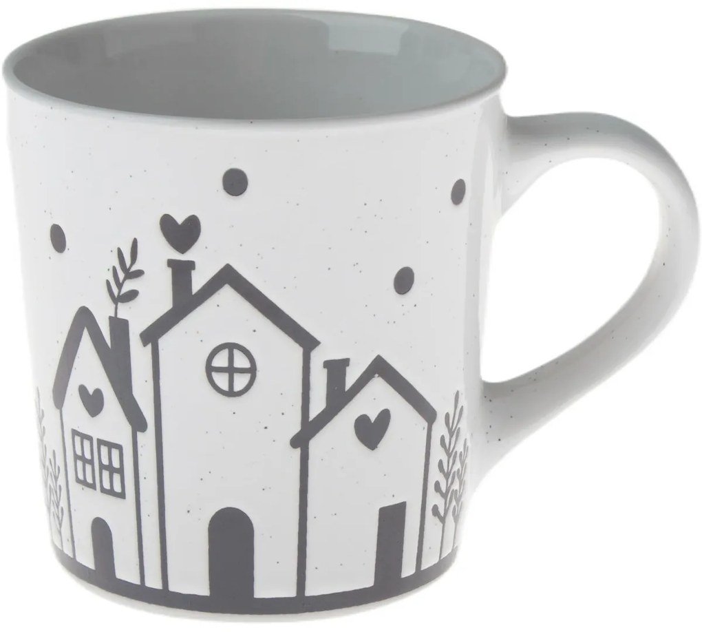 Cană ceramică Căsuțe II, 470 ml