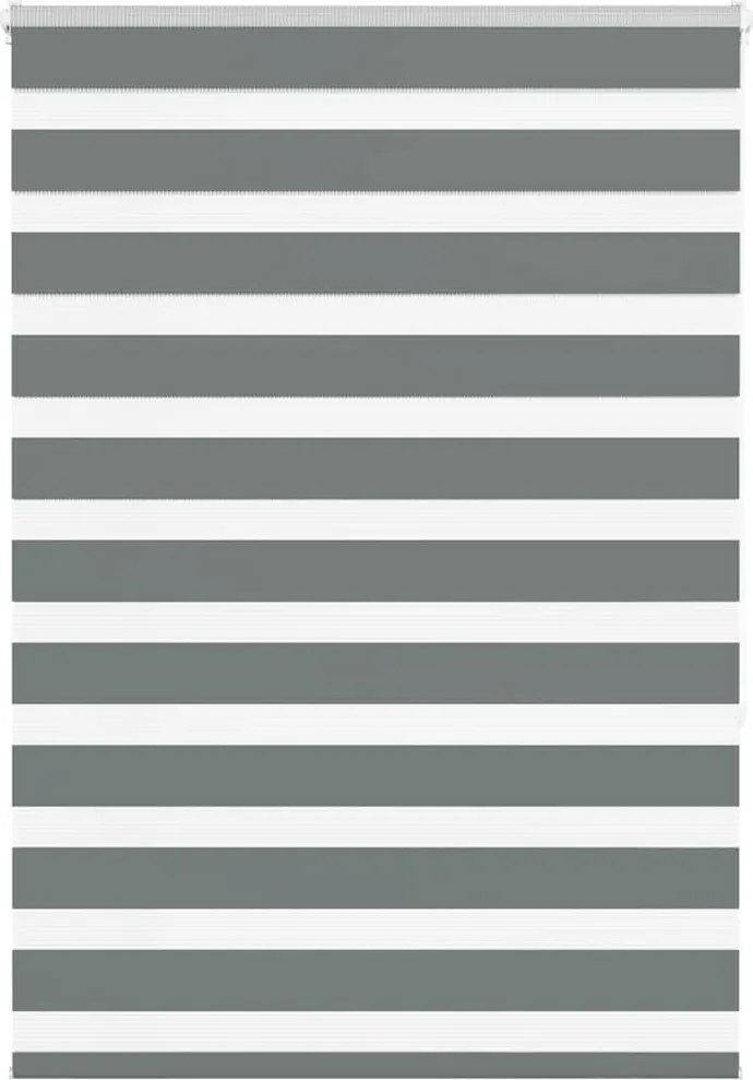 vidaXL Jaluzea tip zebra gri închis lățime țesătură 90,9 cm poliester