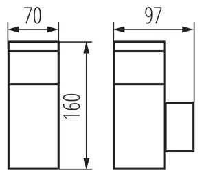 Aplică de exterior Kanlux 38760 DASTEN 1xG9/11W/230V IP44 negru