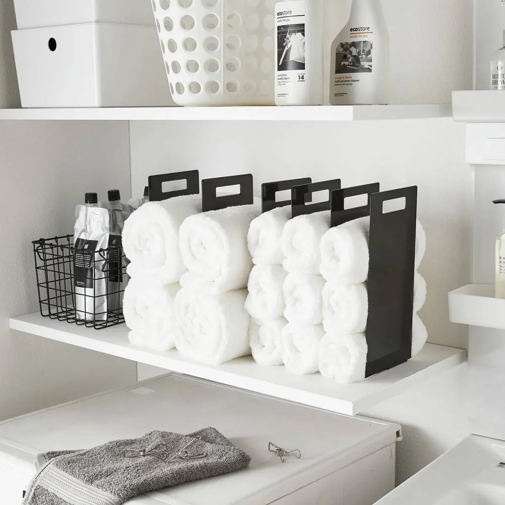 Suporturi pentru prosoape negre 2 buc. din metal Tower – YAMAZAKI