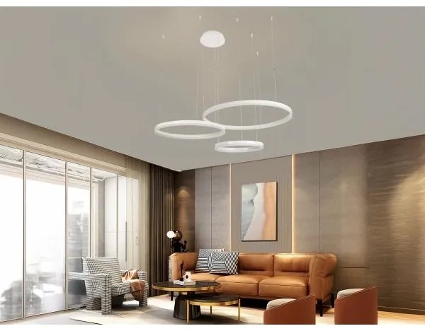 Lustră LED dimabilă pe cablu LED/125W/230V 3000-6500K + telecomandă