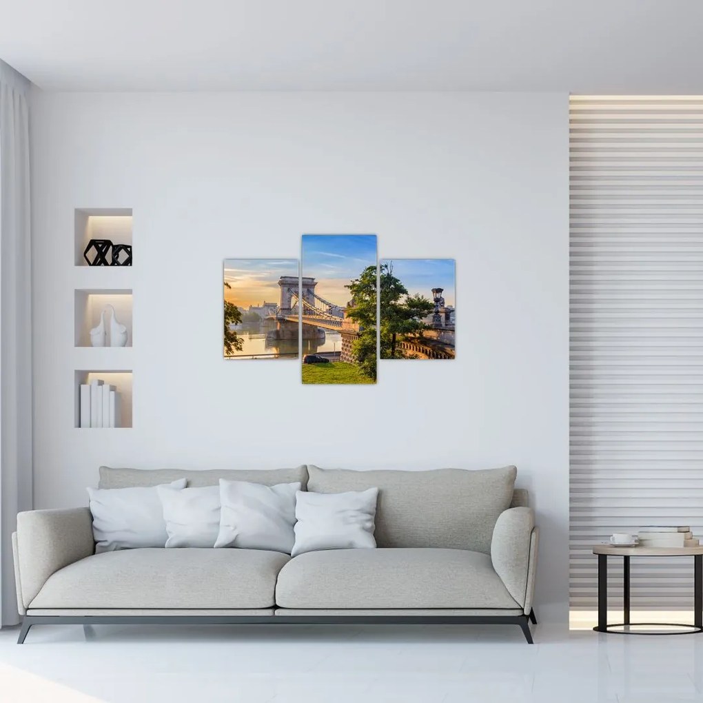 Tablou - Pod peste râu, Budapesta, Ungaria (90x60 cm)