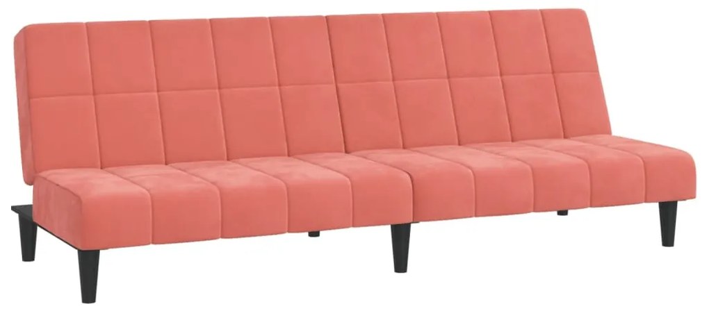 337506 vidaXL Canapea extensibilă cu 2 locuri, roz, catifea