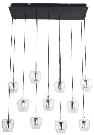 Zuma Line MD2291-11B-3BGT - Lustră LED suspendată pe cablu NELSON 11xLED/3W/230V neagră