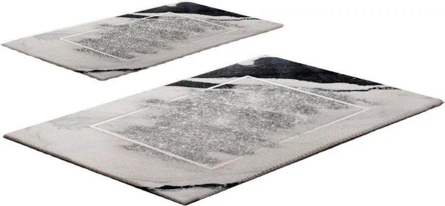 Covorașe de baie grej 2 buc. 60x100 cm CT – Foutastic