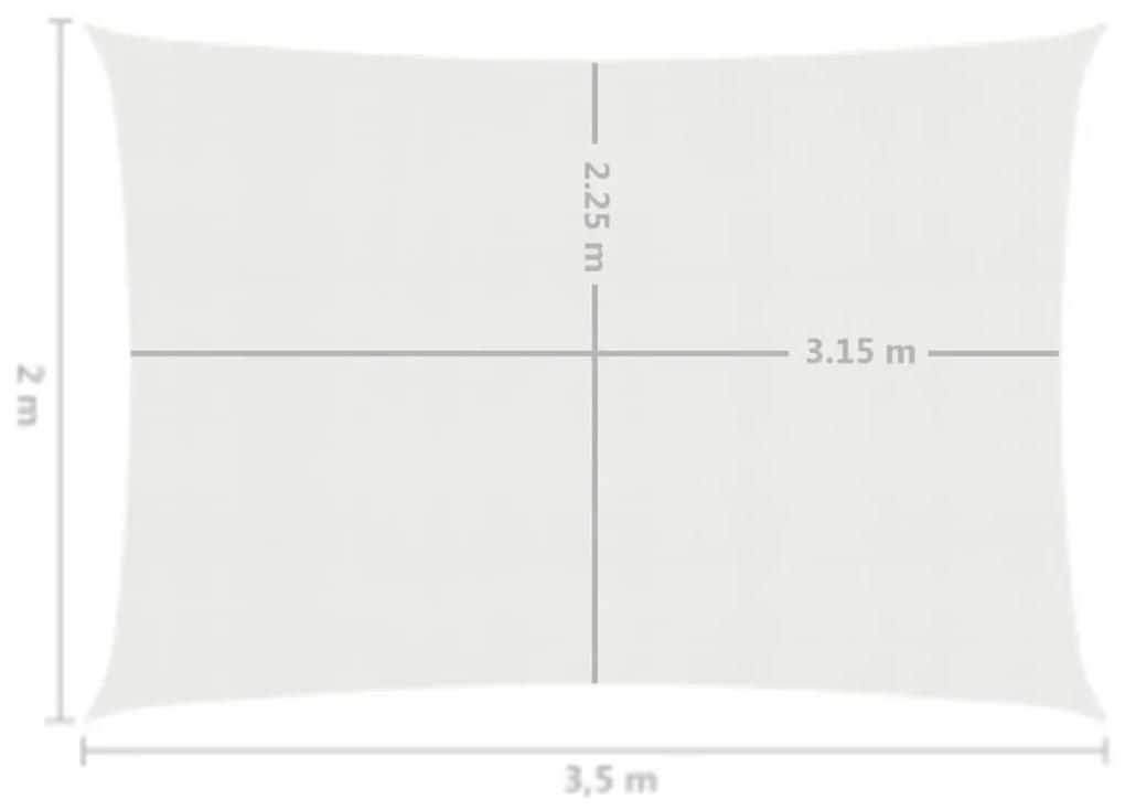 Panza parasolar, alb, 2x3,5 m, HDPE, 160 g m   Alb, 2 x 3.5 m