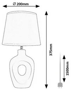 Lampă de masă Rabalux 74080 Madelor, maro