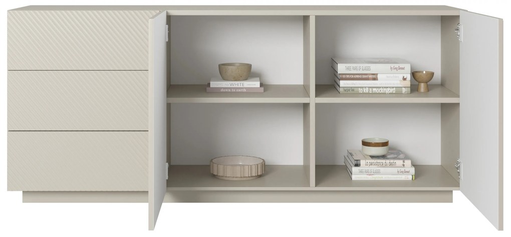 Comodă cu sertare pe soclu Asha 167 cm - cashmere