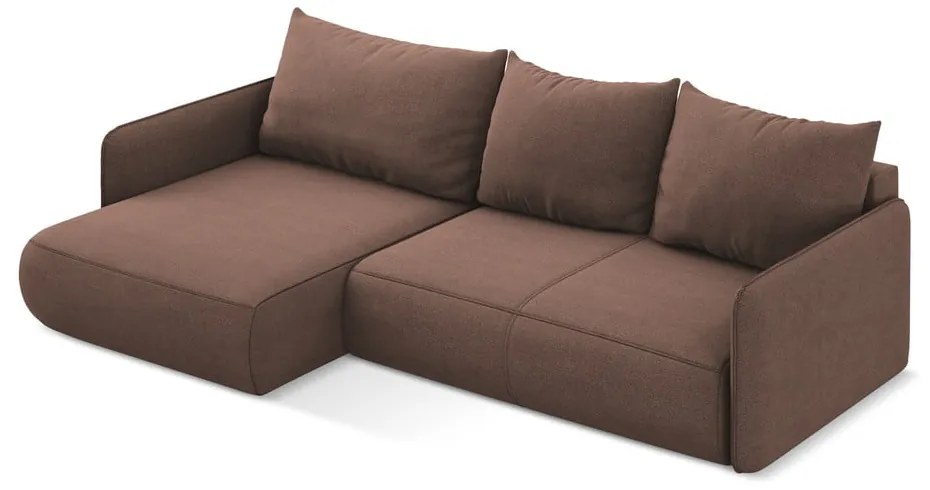 Colțar roz extensibil/cu spațiu de depozitare (cu colț pe partea stângă) Nanea – Makamii