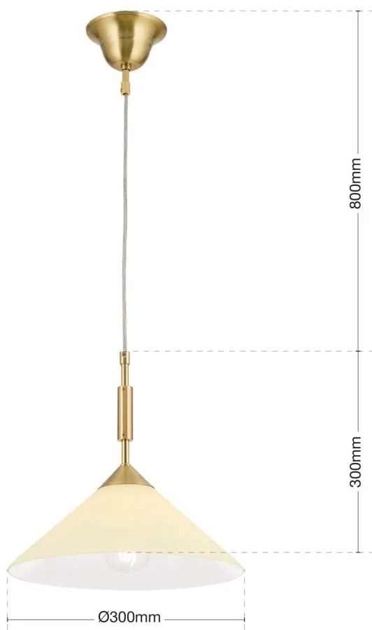 Lustra, Pendul realizat manual ARTDESIGN 30cm, alama mat/ champagne