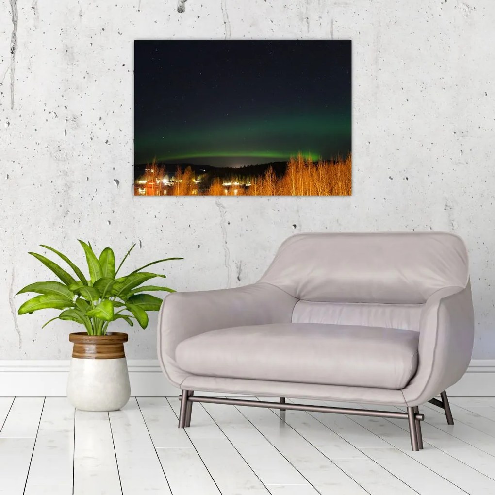 Tablou cu aurora borealis (70x50 cm)