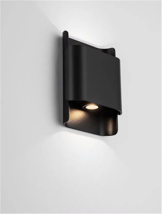 Aplica LED iluminat ambiental perete exterior IP54 POLLY negru