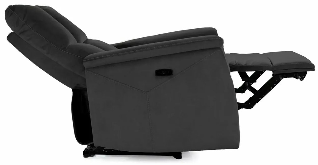 Fotoliu recliner Neptun velvet negru Blu19