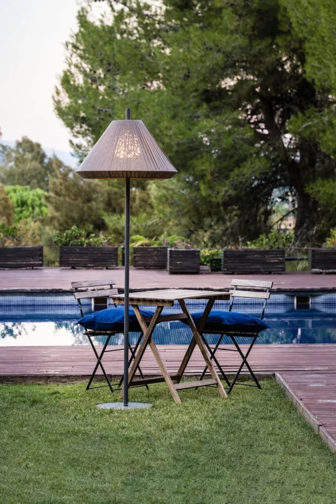 Lampa de podea iluminat exterior decorativ SAIGON 195/T70 gri/maro