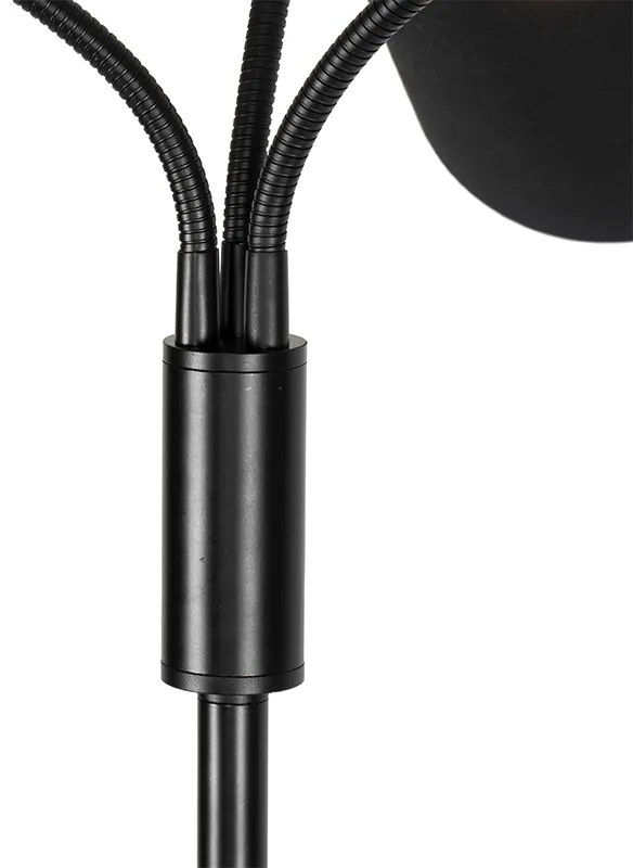Lampa de podea modernă neagră cu 3 lumini - Carmen