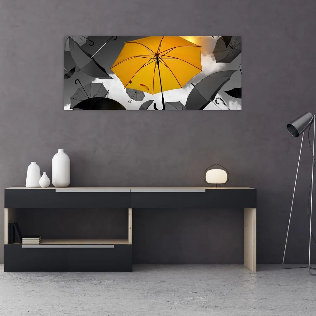 Tablou - Umbrelă galbenă (120x50 cm)
