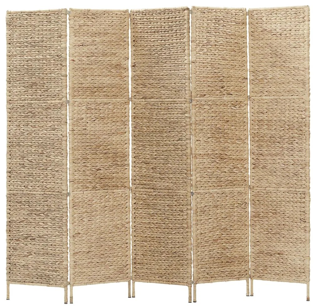 247350 vidaXL Paravan cameră cu 5 panouri, 193 x 160 cm, zambilă de apă