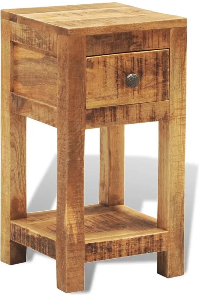 vidaXL Noptieră cu 1 sertar, lemn masiv de mango