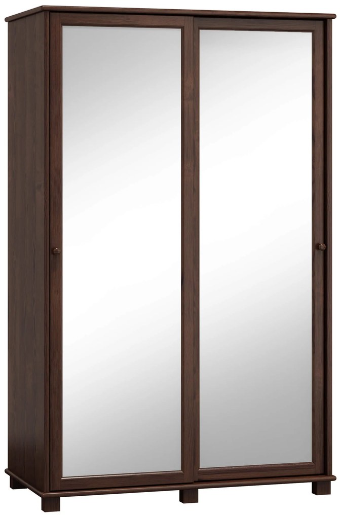 Dulap din lemn de pin 120 cm uși glisante cuier 2D nr7 culori