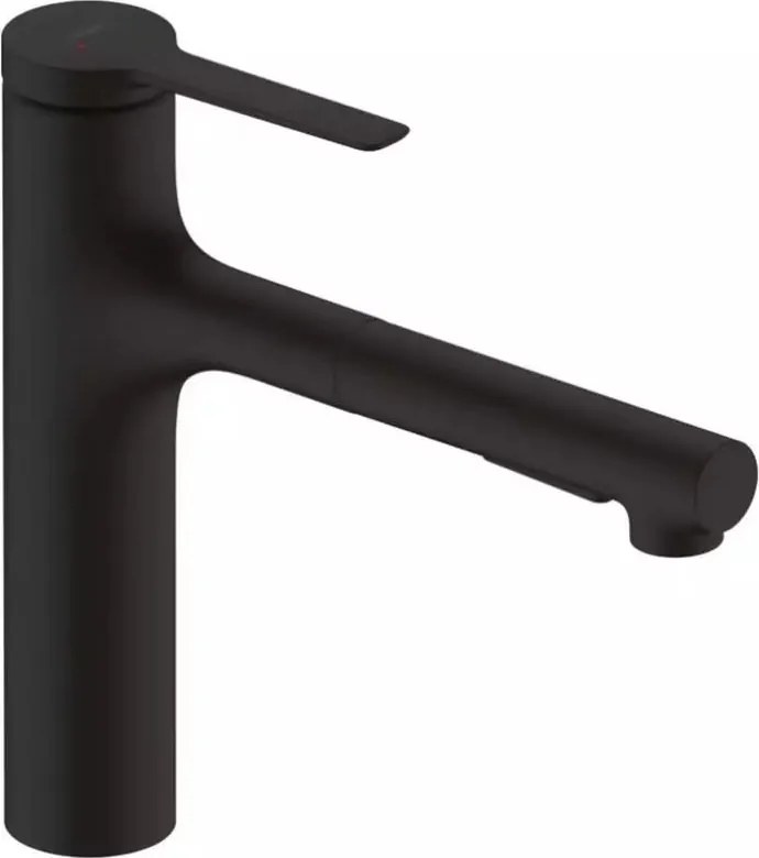 Baterie bucatarie cu dus extractibil negru mat Hansgrohe Zesis M33 160 sBox lite cu 2 jeturi