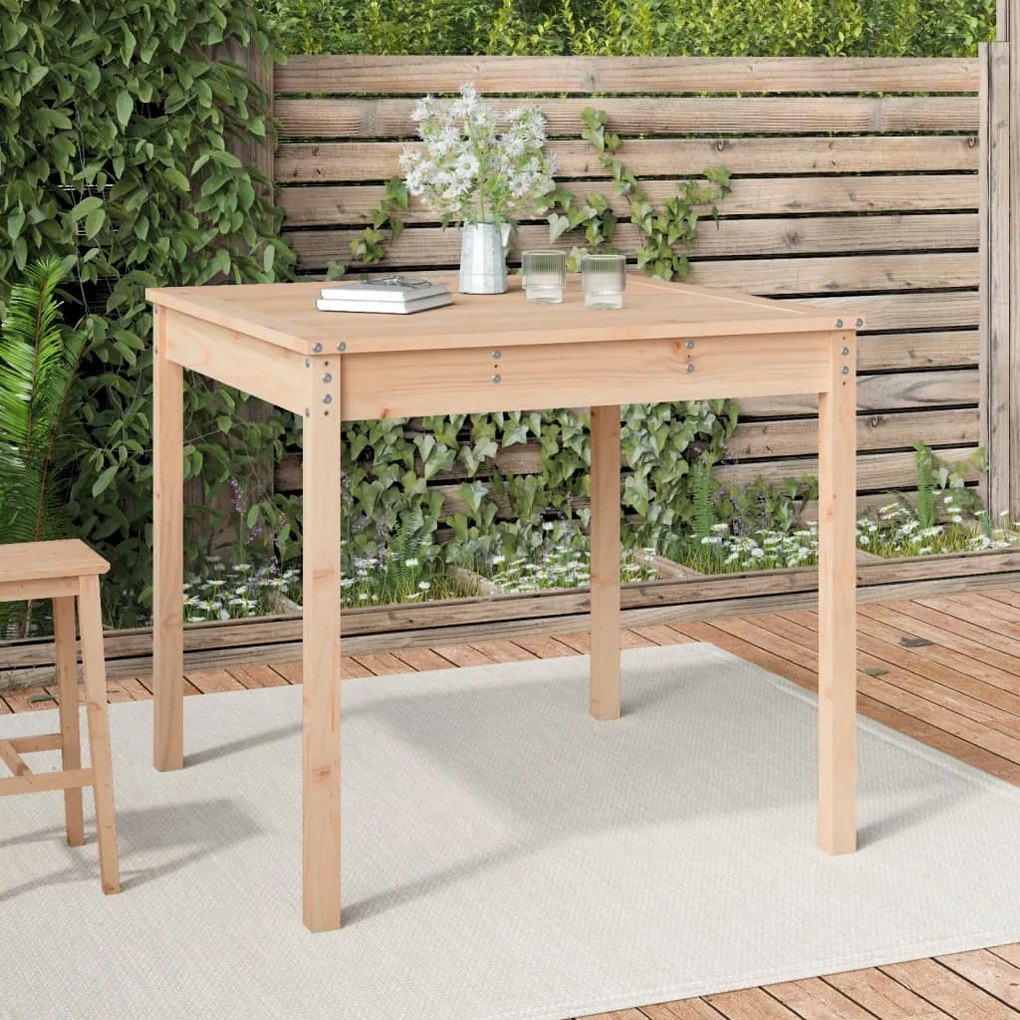 vidaXL Măsuță de grădină, 82,5x82,5x76 cm, lemn masiv de pin