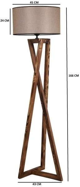 Lampadar MACKA 1xE27/60W/230V bej/maro