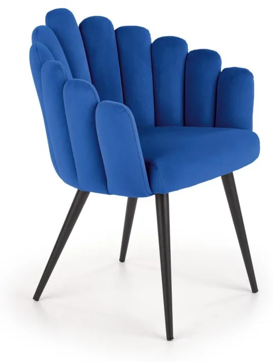 Supermobel Scaun K410, 65x85x62, velvet albastru