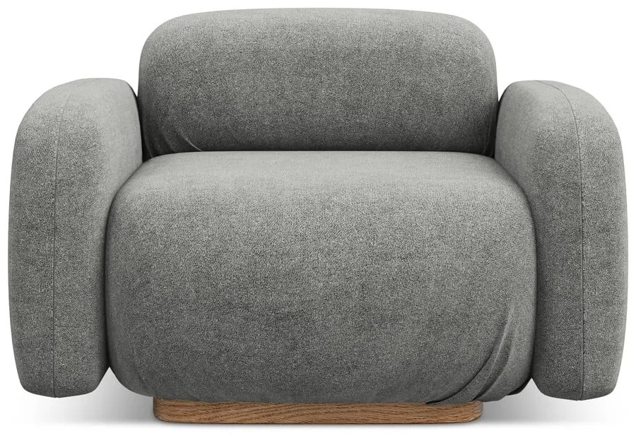 Modul pentru canapea modulară gri cu tapițerie din țesătură bouclé Ailani – Makamii