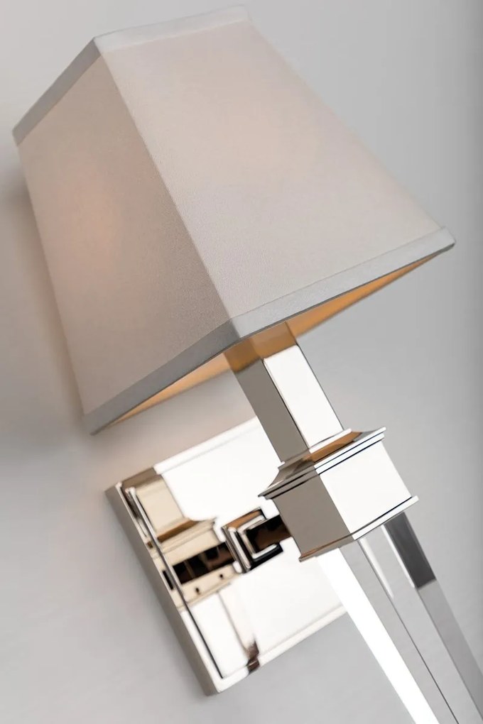 Aplica de perete design elegant RUSKIN nichel lucios