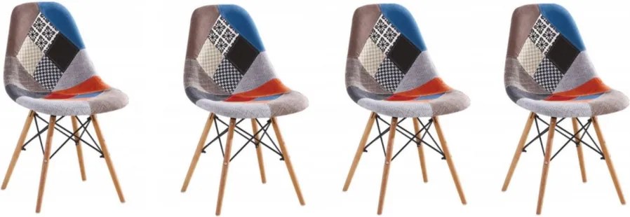 Set de scaune patchwork COLLAGE 3 + 1 GRATIS!