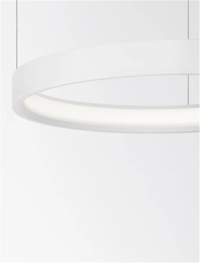 Lustra LED suspendata design modern circular PERRINE D-40cm alba