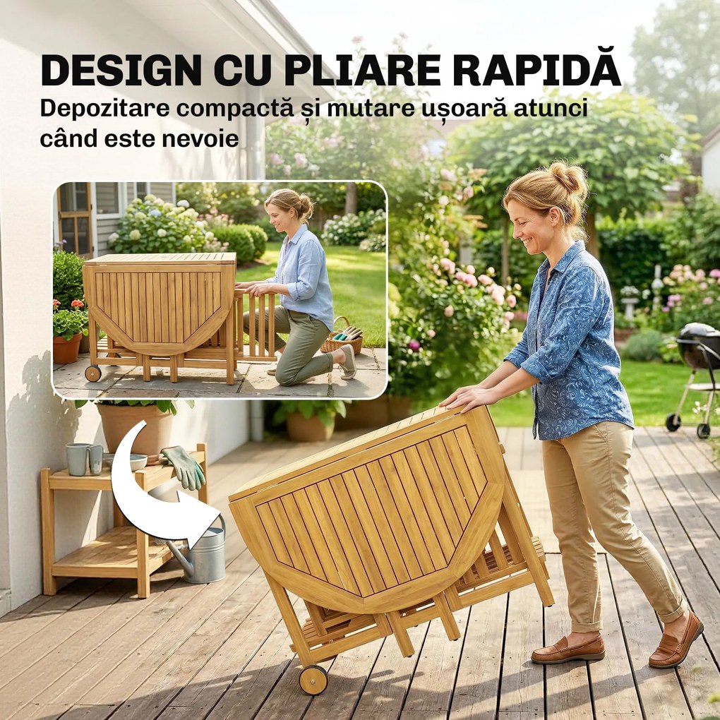 Outsunny economisire spațiu terasă pliabilă | Aosom Romania