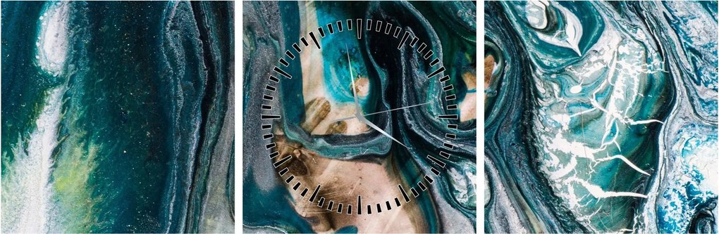 Tablou cu abstracție (cu ceas) (90x30 cm)