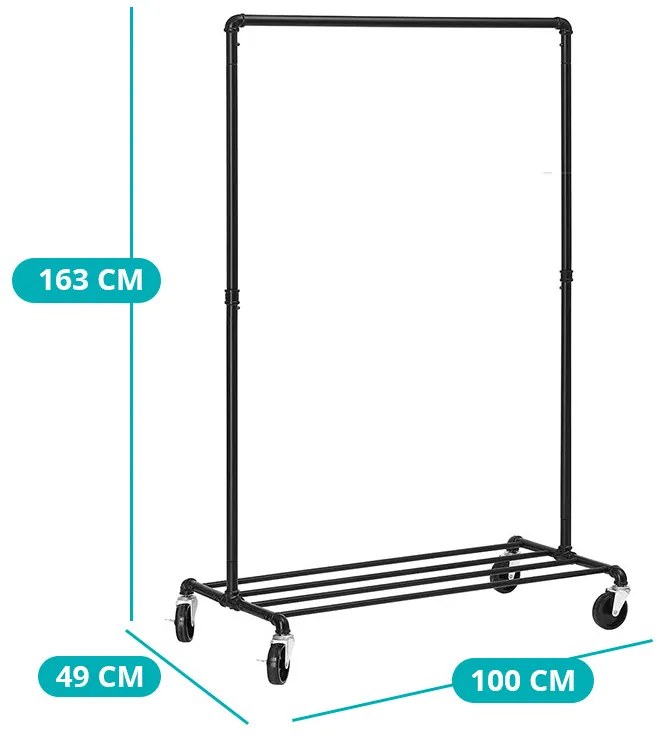 Suport pentru haine, negru