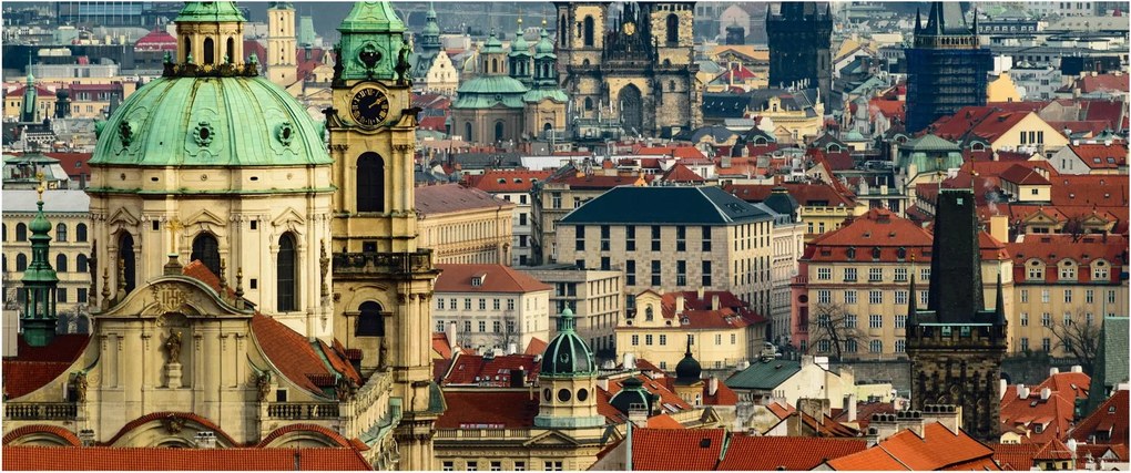 Tablou - Panorama din Praga (120x50 cm)