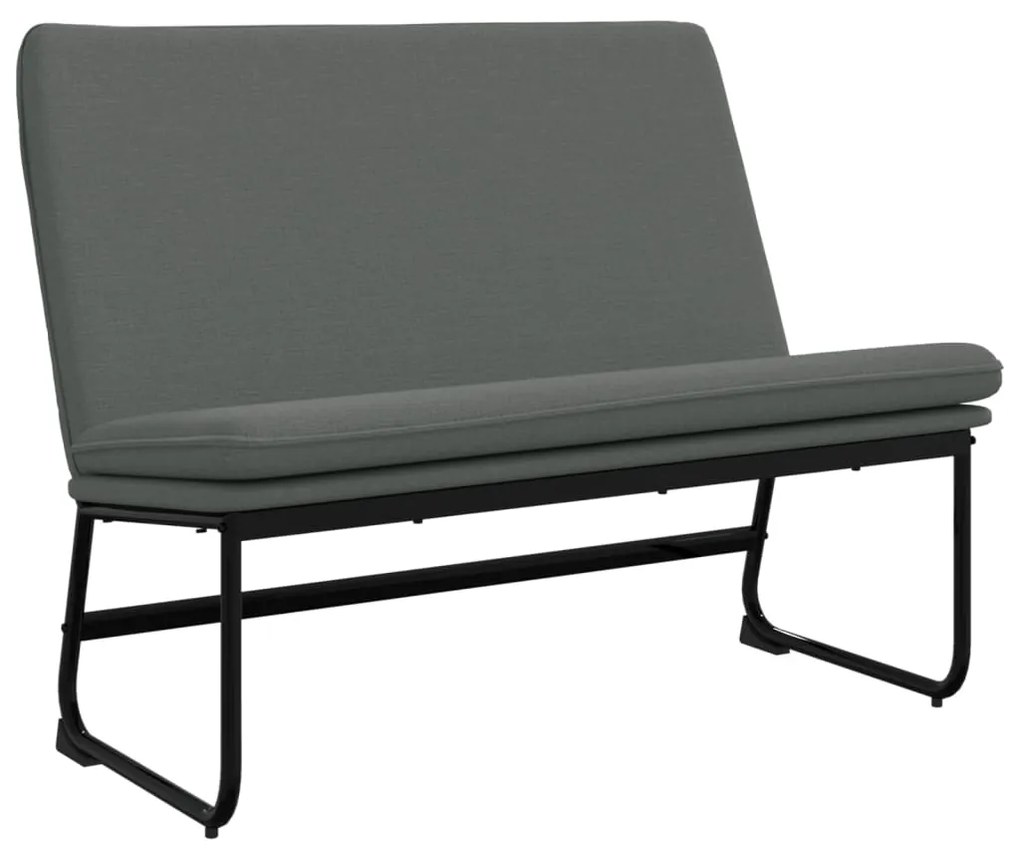 vidaXL Bancă, gri închis, 100x75x76 cm, material textil