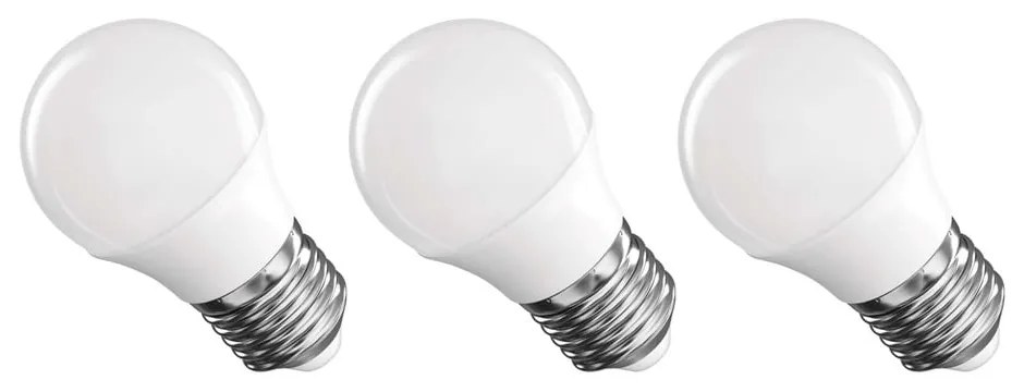 Becuri LED E27, 3 buc. cu lumină albă caldă 4 W – EMOS