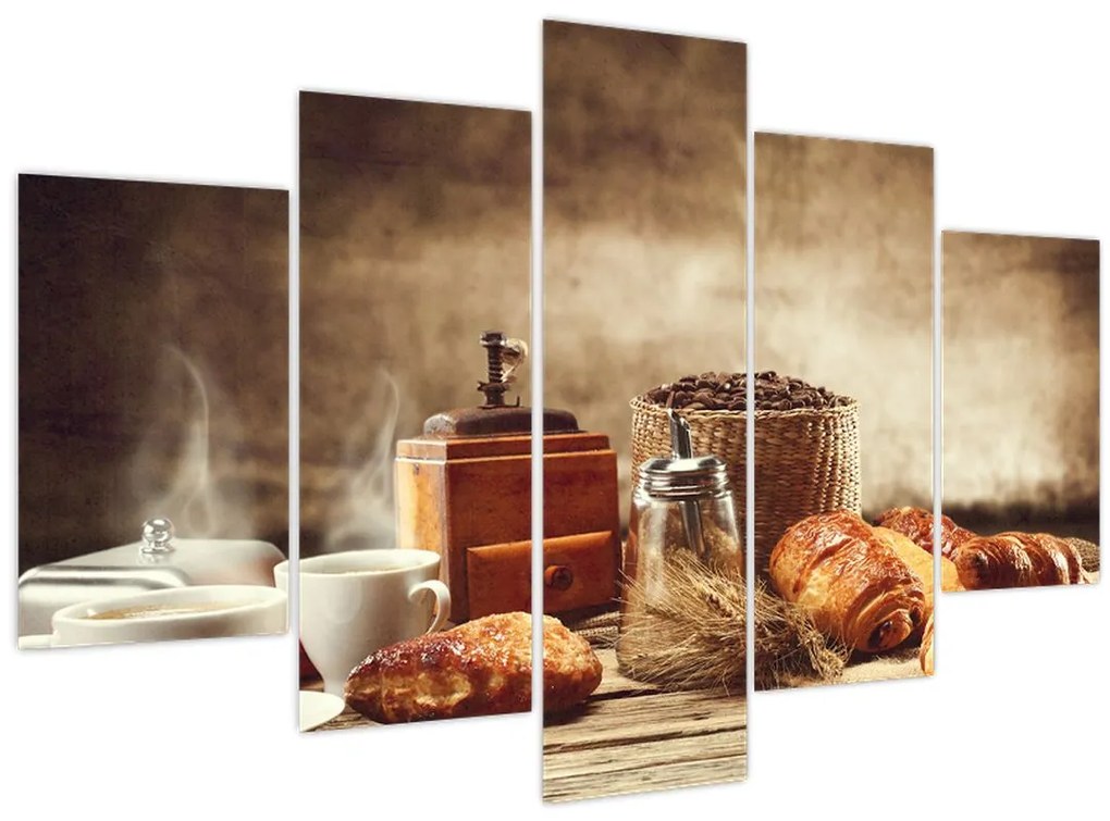 Tablou - Cafea și mic dejun (150x105 cm)