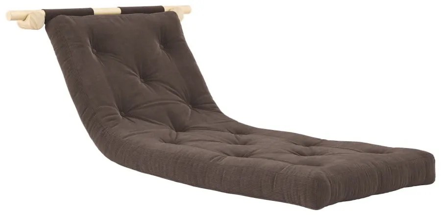 Fotoliu maro închis cu tapițerie din catifea reiată Hooked – Karup Design