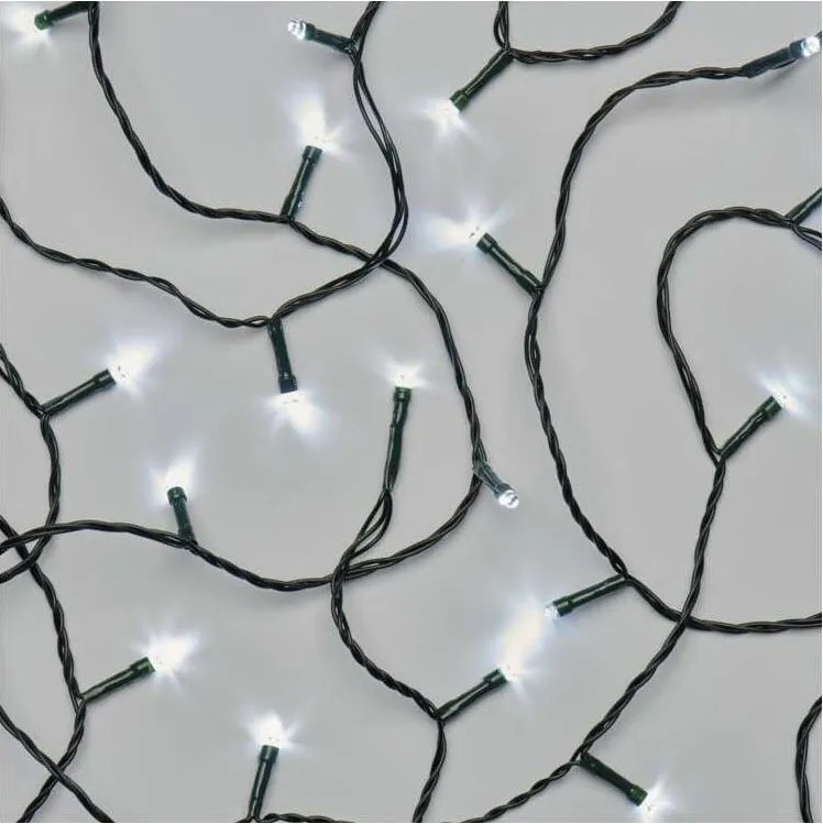 Ghirlandă LED pentru exterior, 120 LED-uri, 17 m, IP44, alb rece