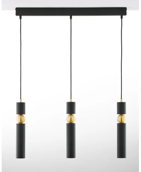 Lustră pe cablu Jupiter 2004 ALAS 3xGU10/10W/230V negru/auriu