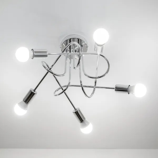 Lustră aplicată OXFORD 5xE27/15W/230V crom lucios