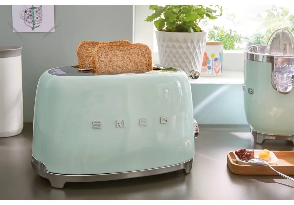 Prăjitor de pâine verde deschis Retro Style – SMEG