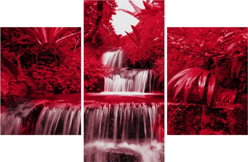 Tablou - Cascade indoneziene în roșu (90x60 cm)