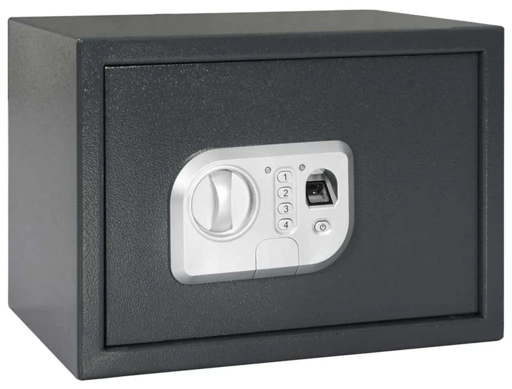 vidaXL Seif digital cu blocare Gri închis 35 x 25 x 25 cm Oțel