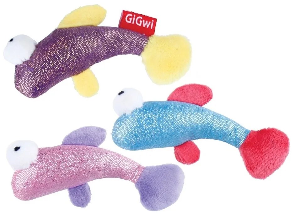 GiGwi Cat Toy Fish Toy Set 3 buc, 10 x 4 x 2,5 cm